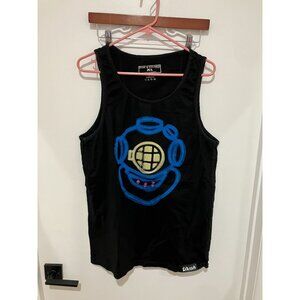 Pink Dolphin Men's 3D Mesh Front Tank Top, Black Multi, Size XL